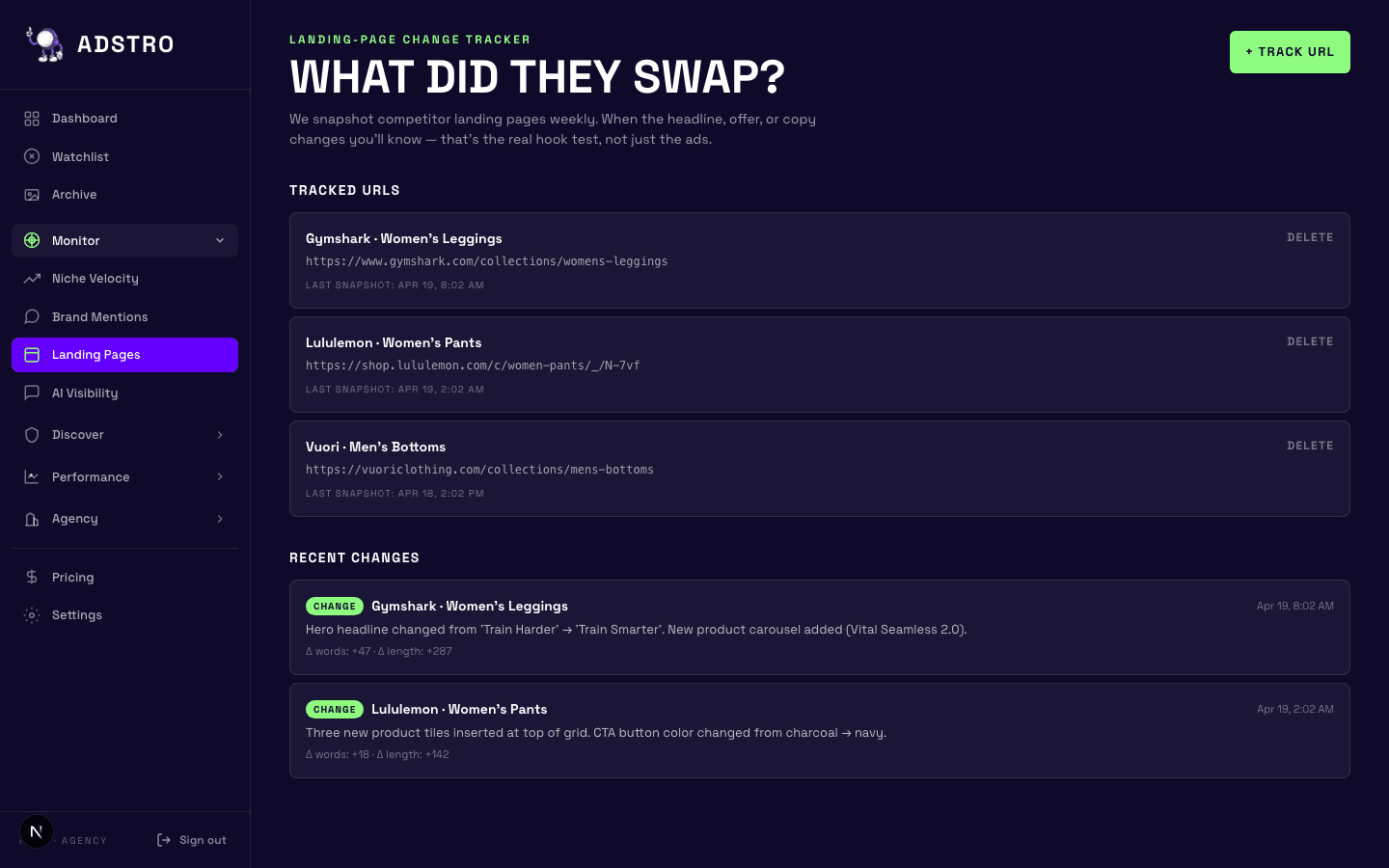 Landing-Page Tracker